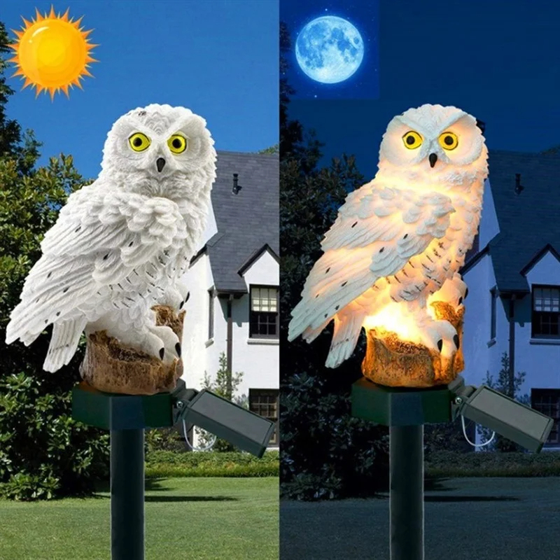 Solar Owl Statue Garden Light  - Outdoor Lighting Lumen review and price