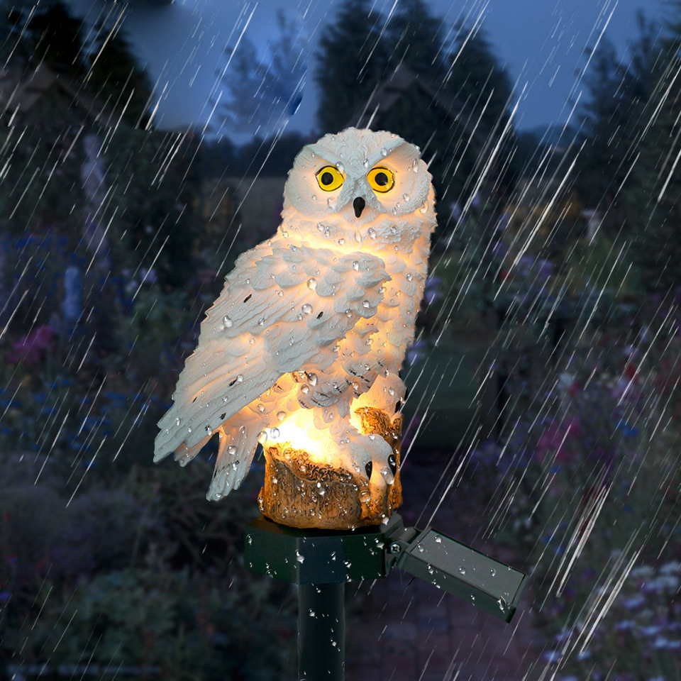 Solar Owl Statue Garden Light  - Outdoor Lighting Lumen review and price