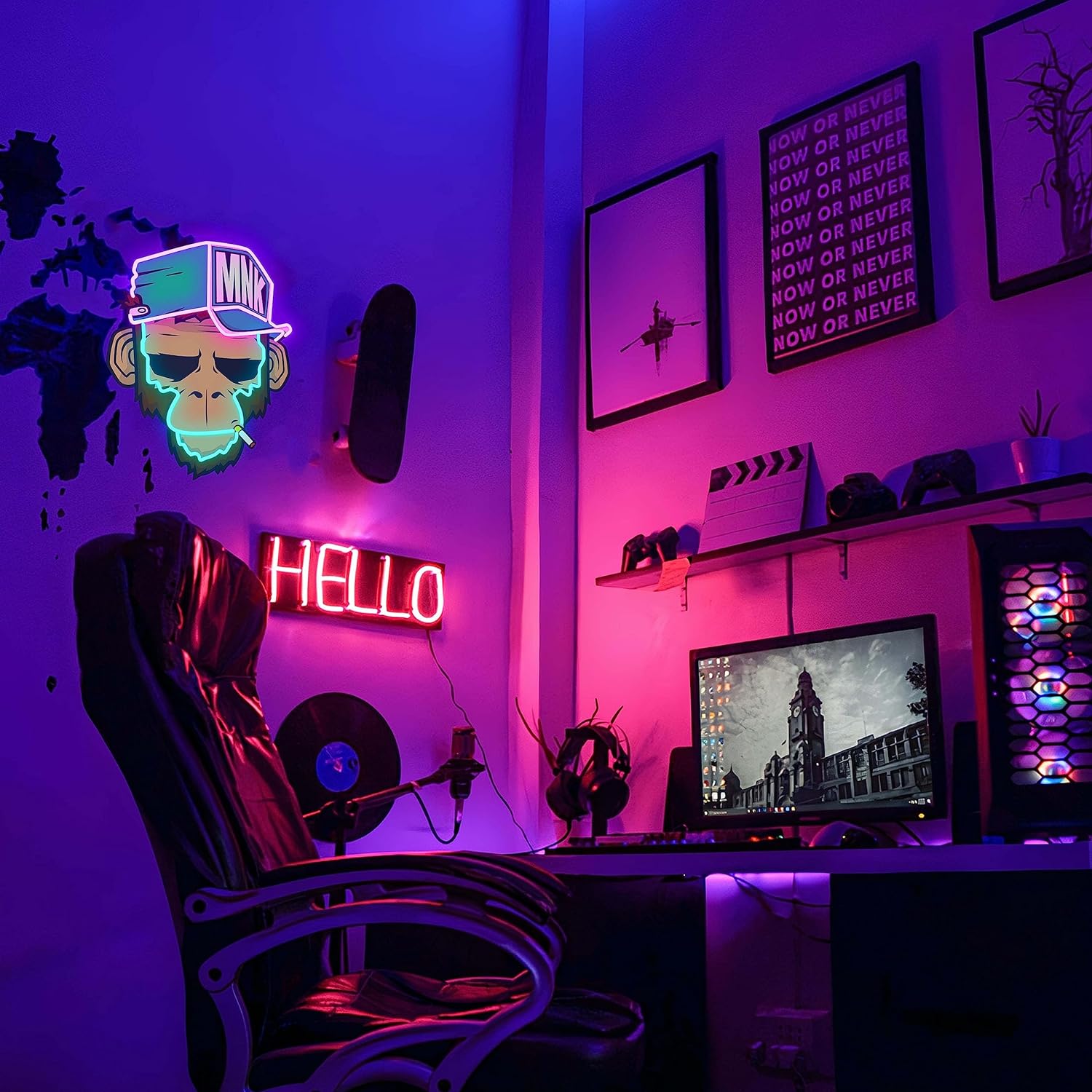 Cool Monkey with Hat Neon Sign - Outdoor Lighting Unique review and price