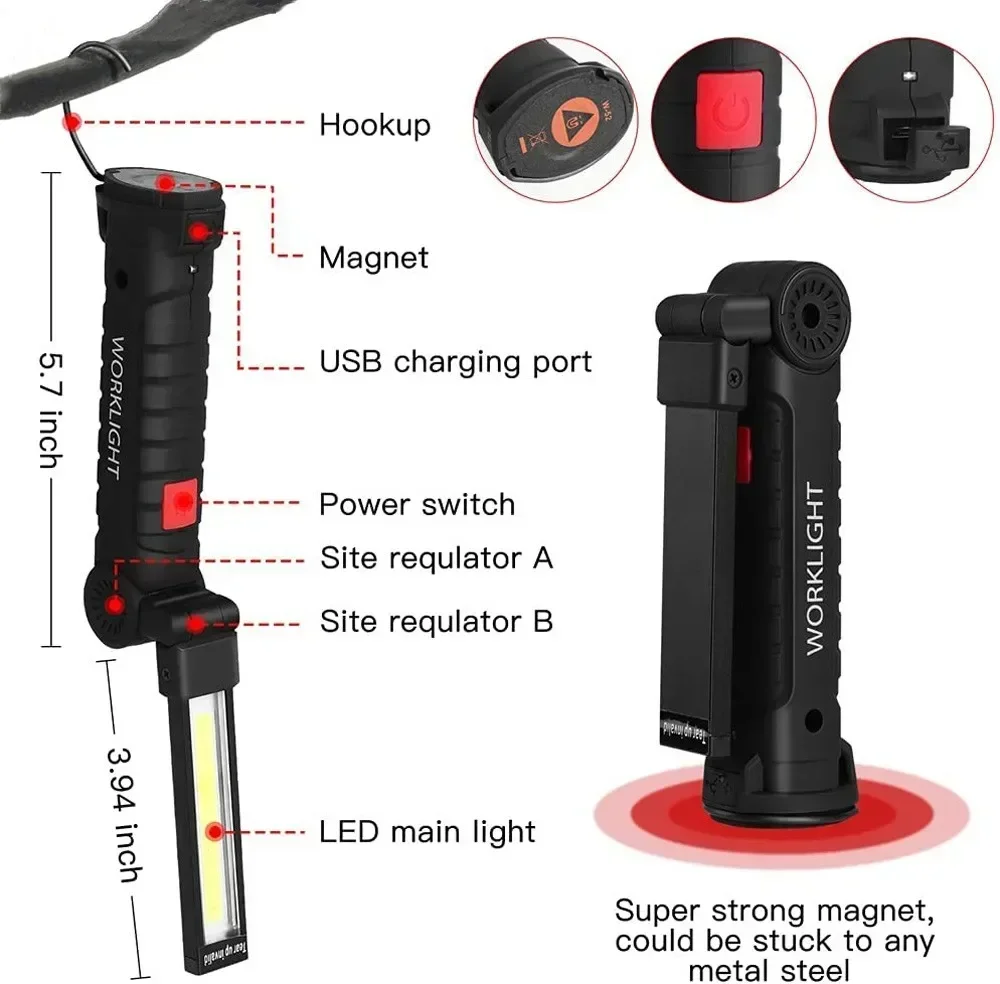 LED COB Flashlight USB Recharg - Outdoor Lighting Lumen review and price