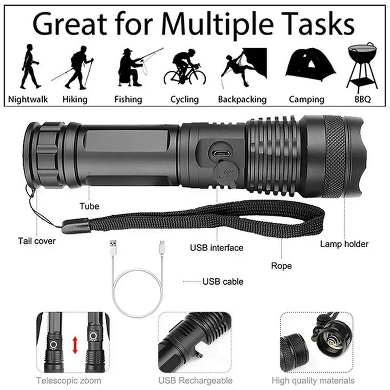 High Power XHP70 Led Flashligh - Outdoor Lighting Nearby review and price